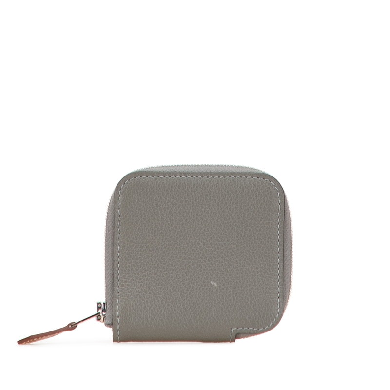 エルメス アザップ シルクイン コンパクト コインケース グリメイヤー グレー系 エバーカラー レディース HERMES 中古