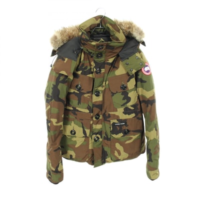 カナダグース CANADA GOOSE RUSSELL PARKA ラッセルパーカー カモフラージュ ダウンジャケット 衣料品 アウター ポリエステル メンズ カーキ系 / マルチカラー 2301JM 【中古】