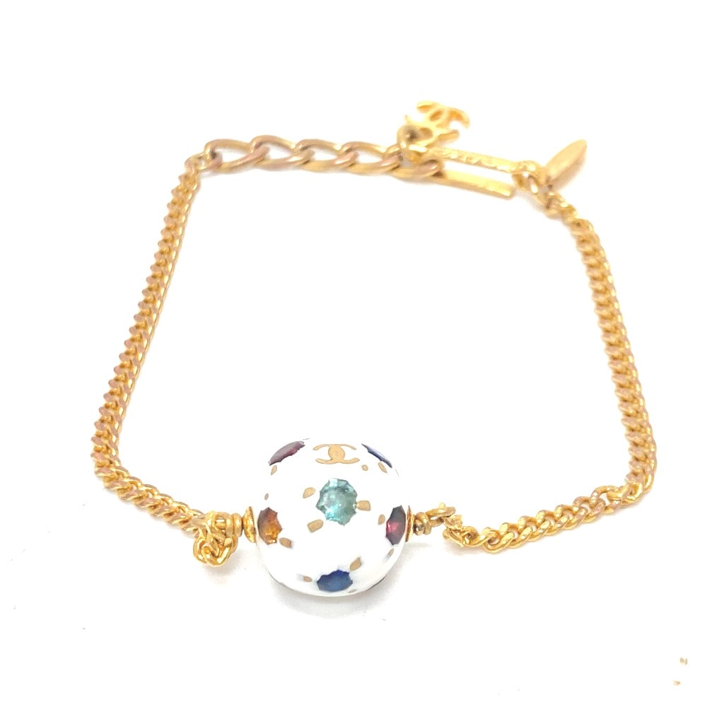 シャネル CHANEL ココマーク サッカー 98P アクセサリー ブレスレット メタル ゴールド
