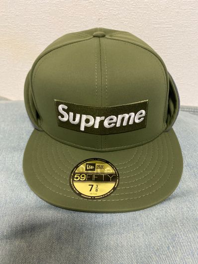 Supreme WINDSTOPPER Earflap Box Logo New Era "Olive"