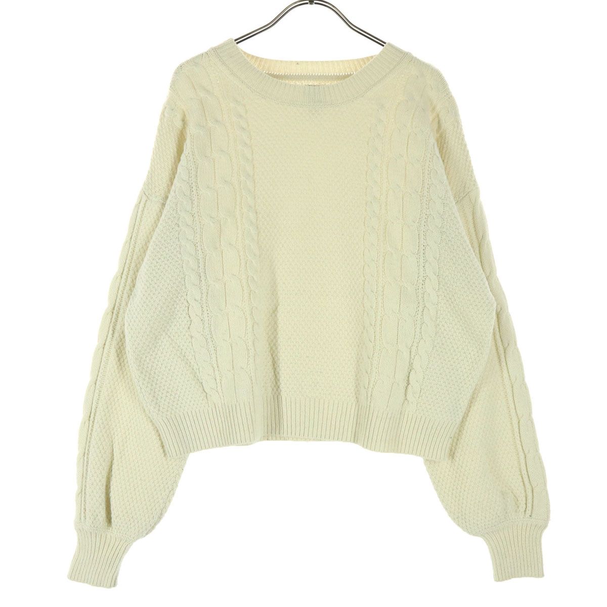 GAP ギャップ 長袖 ラウンドネック ニット M アイボリー