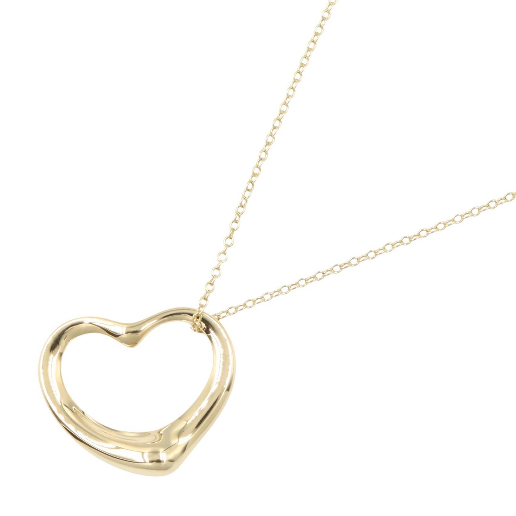 ティファニー TIFFANY&CO オープンハート ネックレス ラージ ネックレス ジュエリー K18(イエローゴールド) レディース ゴールド系 【中古】
