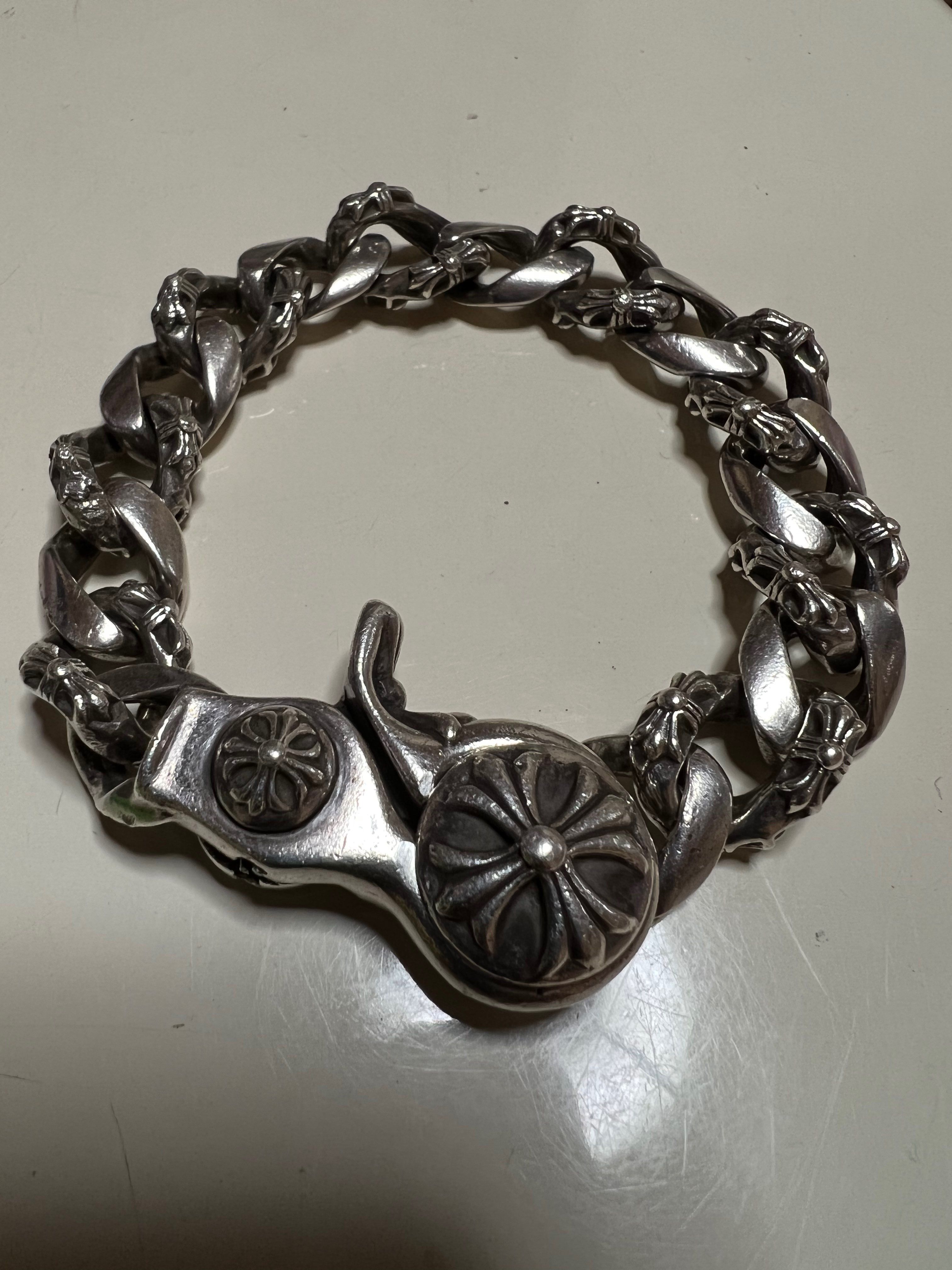 Chrome Hearts Fancy Link Bracelet / Clip "Silver"