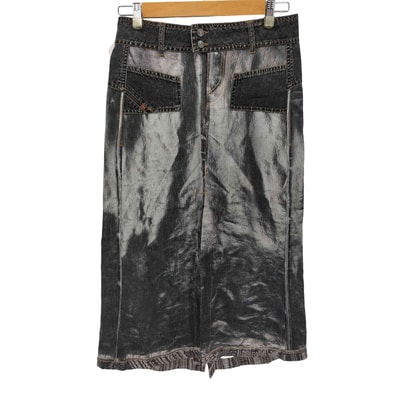 23AW O-YIN-DEN トロンプルイユ デニム 転写 スカート【1140350610029】