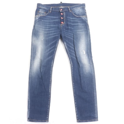 美品 ディースクエアード デニムパンツ インディゴブルー