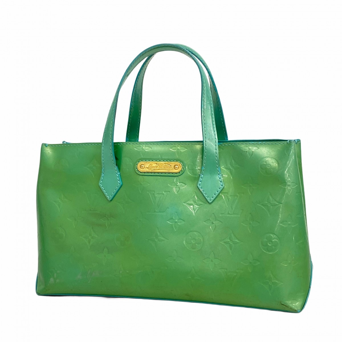 【6dc2995】ルイヴィトン ハンドバッグ ヴェルニ ウィルシャーPM M91724 ブルーラゴン【中古】レディース