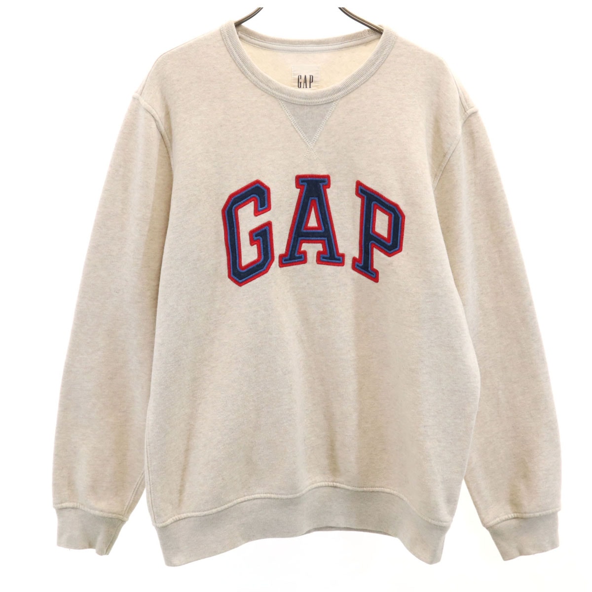 GAP ギャップ 長袖 スウェット トレーナー S ベージュ 裏起毛