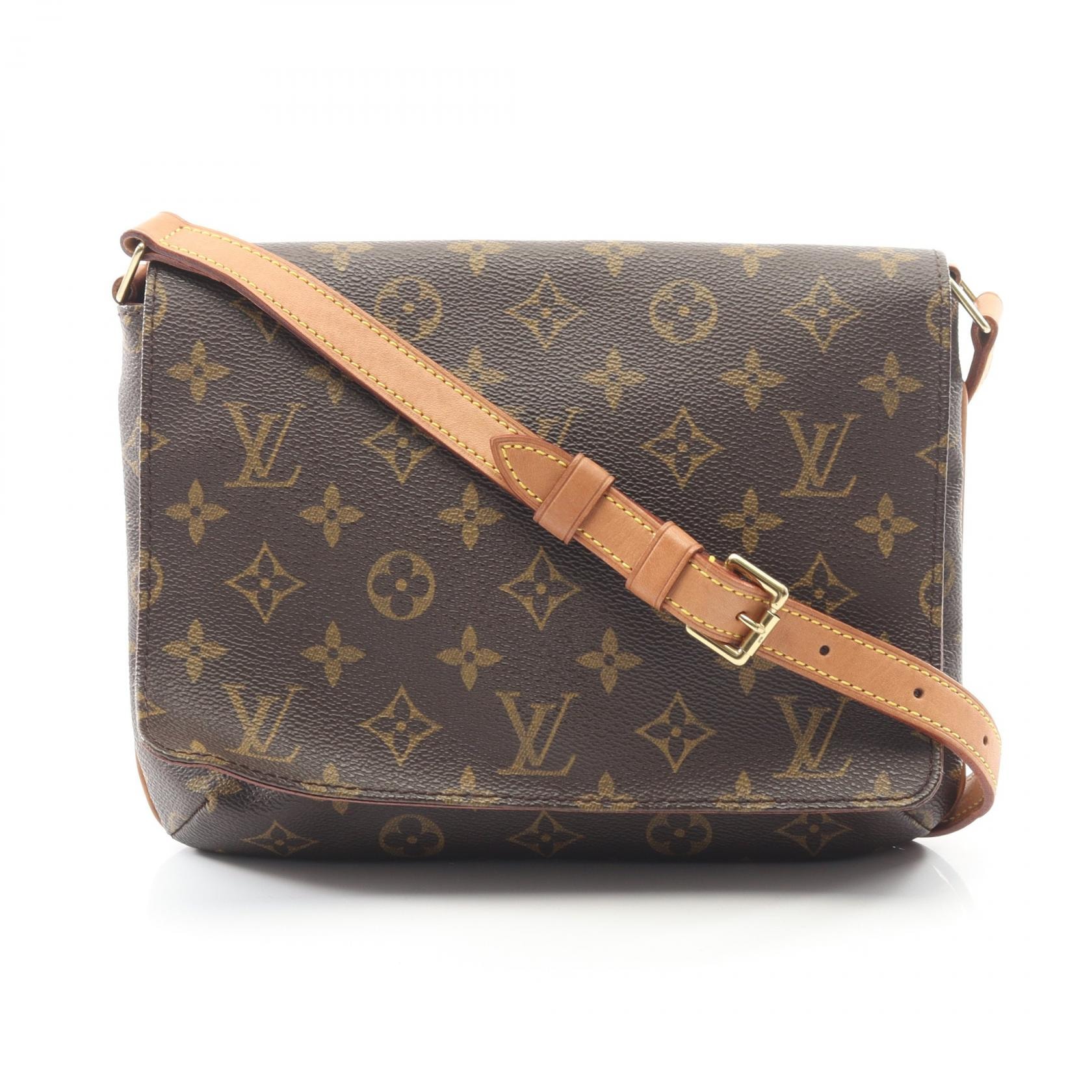 ルイ・ヴィトン LOUIS VUITTON ミュゼットタンゴ ショートストラップ ショルダーバッグ バッグ PVCコーティングキャンバス レザー モノグラム レディース ブラウン系 M51257 【中古】