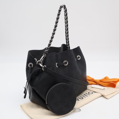 極美品 LOUIS VUITTON ルイ・ヴィトン マヒナ ベラ ノワール M57070 2wayショルダーバッグ ブラック カーフレザー レディース