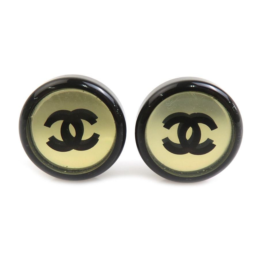 シャネル CHANEL イヤリング メタル/レジン ブラック/シルバー レディース【中古】 h32171i