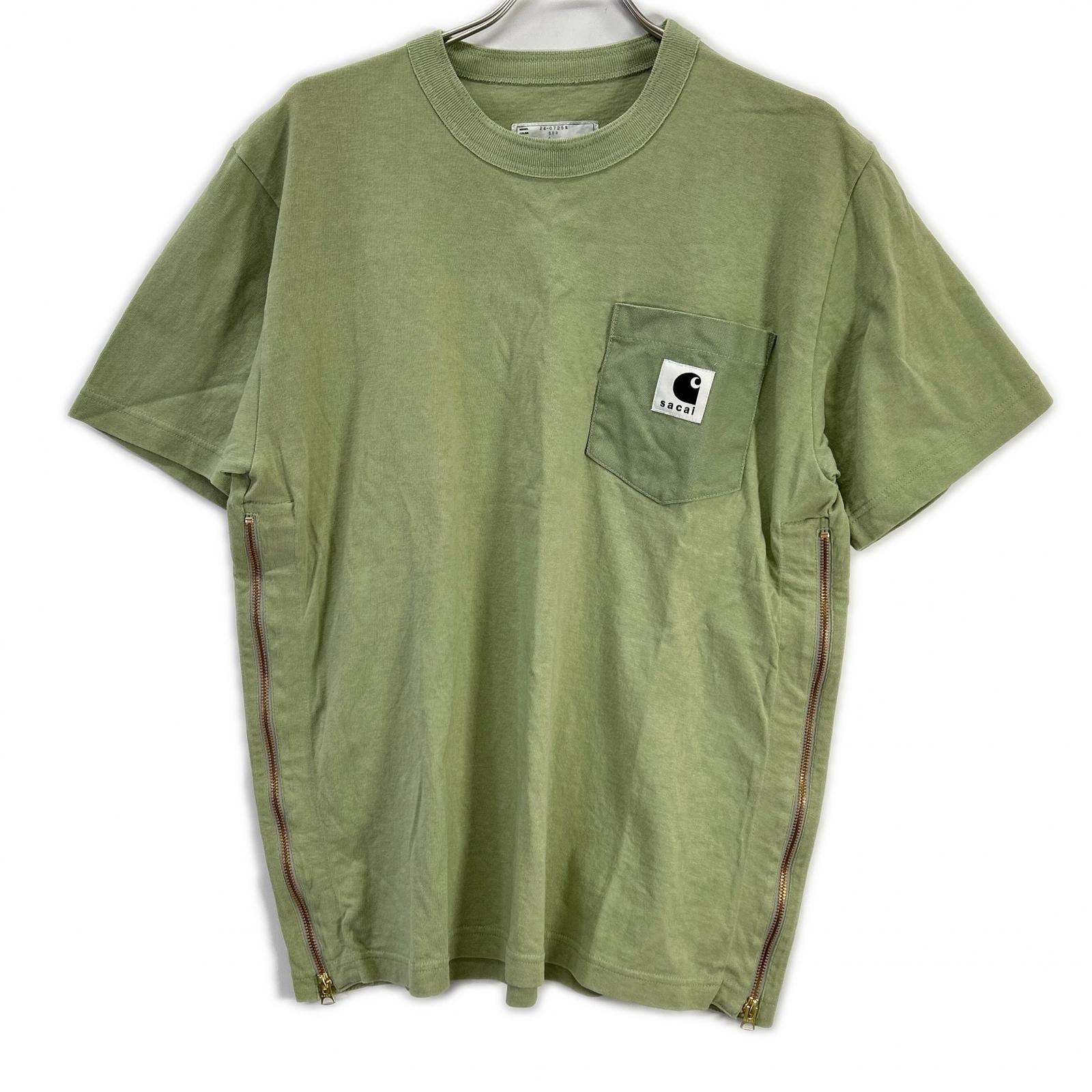 サカイ 【×カーハート】24-0725S グリーン サイドジップポケットTシャツ 4