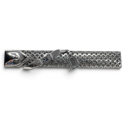 LOUIS VUITTON 希少 極美品 ルイヴィトン SV925 モノグラムモチーフ ネクタイピン PB0192 シルバー925 タイバー タイピン アクセサリー LV ヴィトン Aランク 中古 鑑定済 ヴィトンネクタイピン
