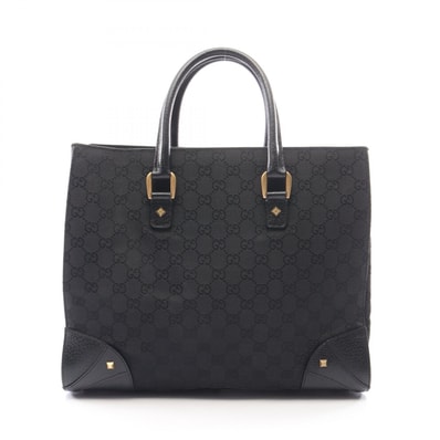 グッチ GUCCI GGキャンバス ハンドバッグ バッグ キャンバス レザー レディース ブラック系 120897 【中古】