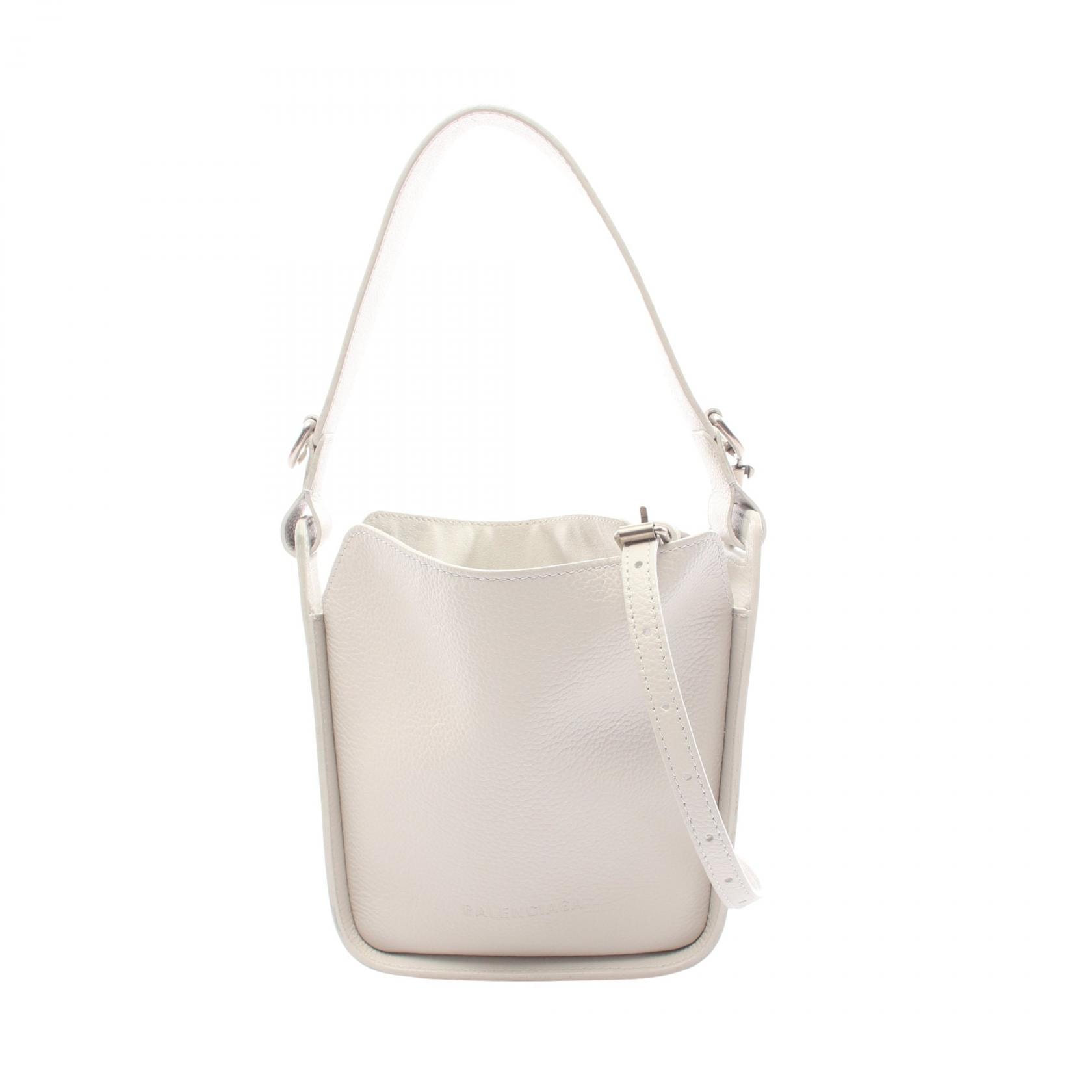 バレンシアガ BALENCIAGA ツール 2.0 ノース-サウス XS 2WAY ハンドバッグ バッグ レザー レディース ホワイト系 684623 【中古】