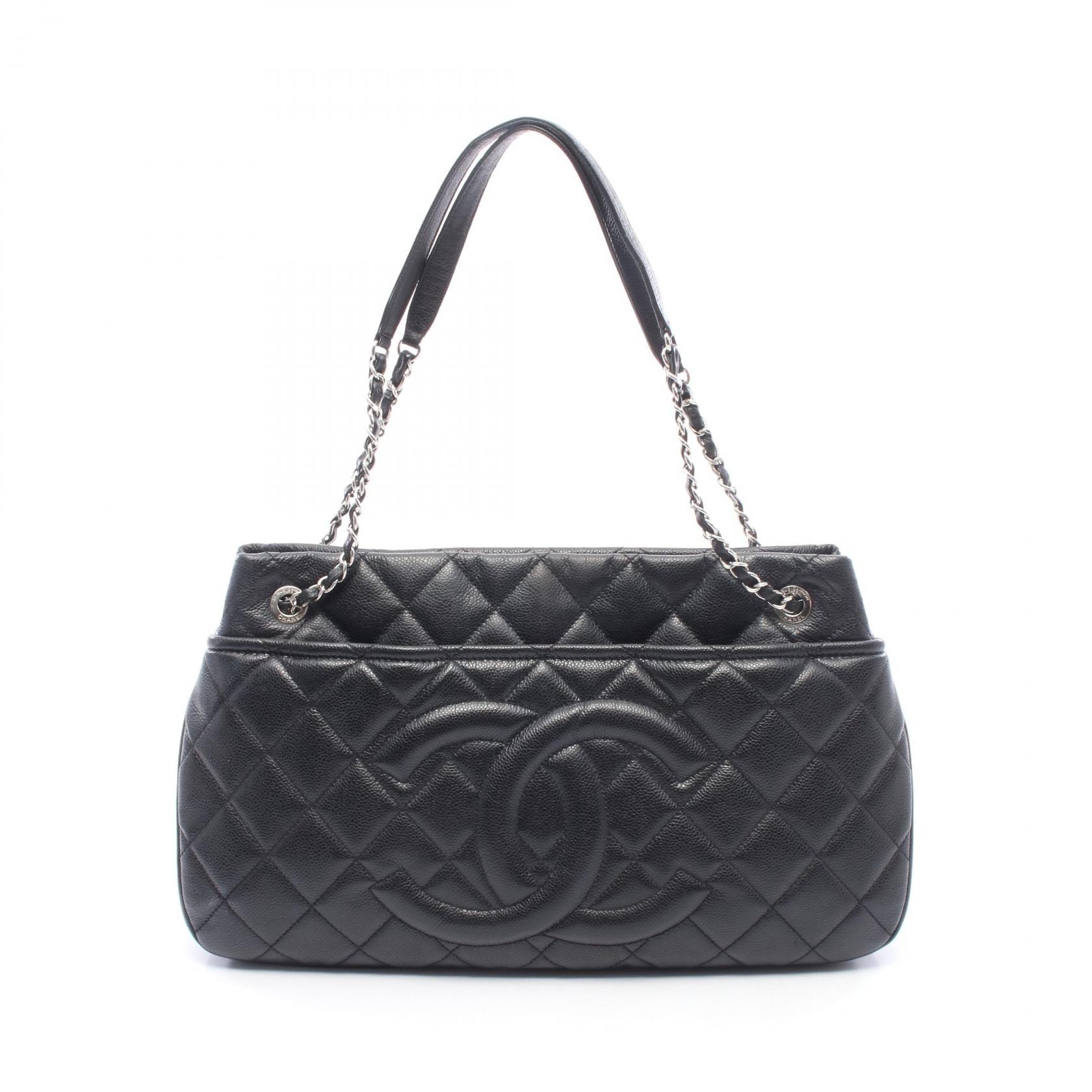シャネル CHANEL マトラッセ ココマーク トートバッグ バッグ キャビアスキン(グレインドカーフ) レディース ブラック系 【中古】