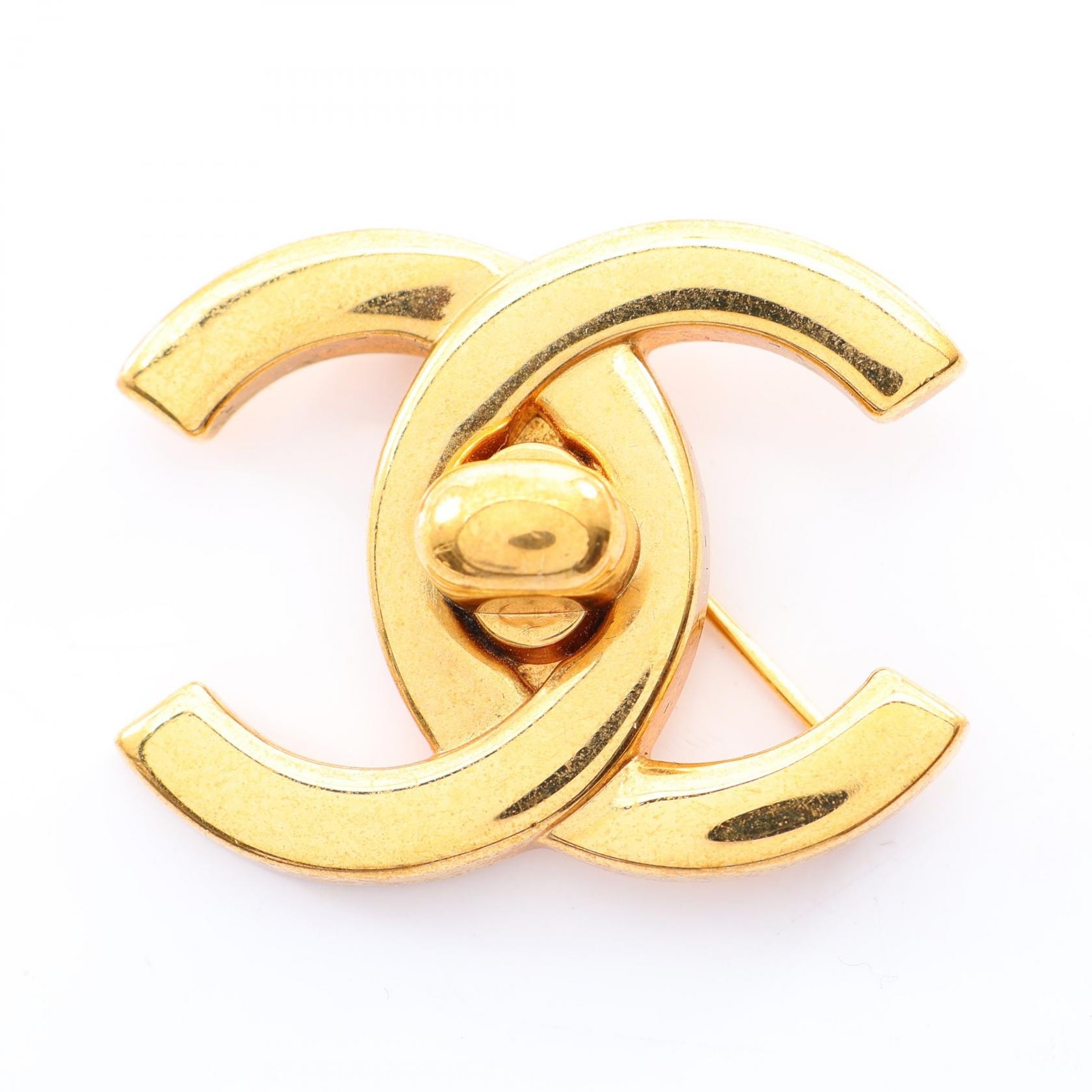 シャネル CHANEL ココマーク ブローチ アクセサリー GP(ゴールドメッキ) レディース ゴールド系 【中古】