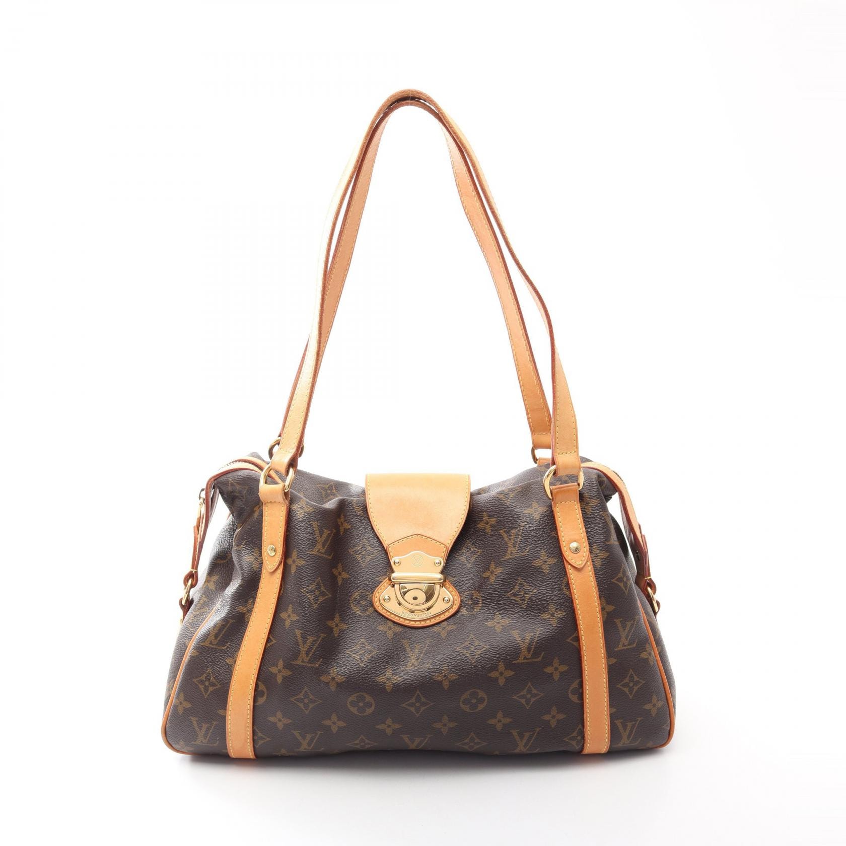 ルイ・ヴィトン LOUIS VUITTON ストレーザPM モノグラム ショルダーバッグ バッグ PVCコーティングキャンバス レザー レディース ブラウン系 M51186 【中古】