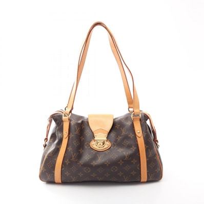 ルイ・ヴィトン LOUIS VUITTON ストレーザPM モノグラム ショルダーバッグ バッグ PVCコーティングキャンバス レザー レディース ブラウン系 M51186 【中古】