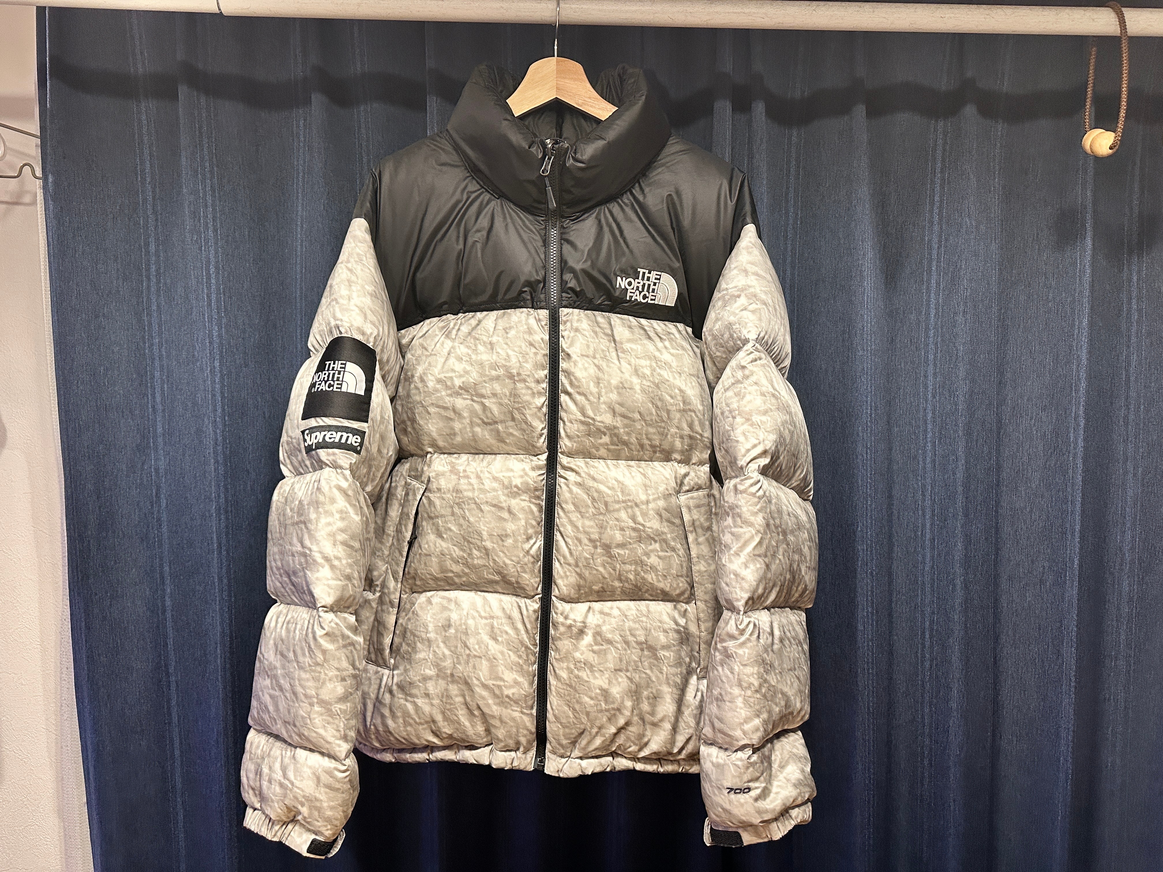Supreme x The North Face Nuptse Jacket "White Paper Print"