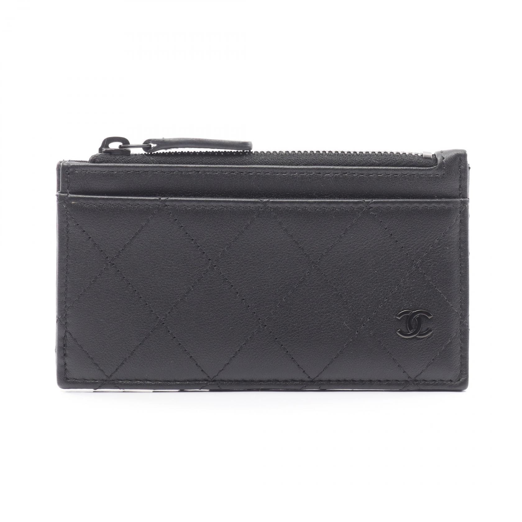 シャネル CHANEL マトラッセ コインケース 財布 レザー レディース ブラック系 【中古】