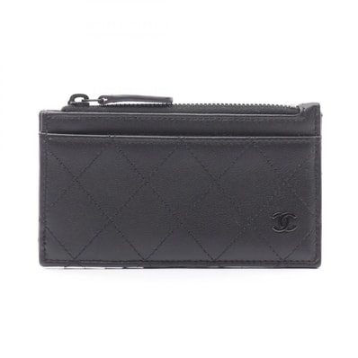 シャネル CHANEL マトラッセ コインケース 財布 レザー レディース ブラック系 【中古】