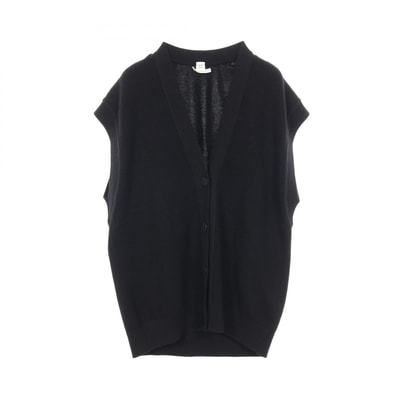 エルメス HERMES セリエボタン ベスト 衣料品 トップス カシミヤ レディース ブラック系 【中古】