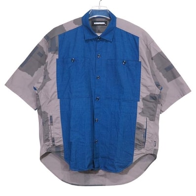 NEIGHBORHOOD ネイバーフッド 21SS CC/C-SHIRT.SS 211BENH-SHM03 ショートスリーブ シャツ ブルー 半袖 サイズM