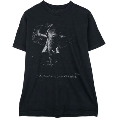 古着 90年代 フルーツオブザルーム FRUIT OF THE LOOM 像柄 アニマルTシャツ USA製 メンズM相当 ヴィンテージ/eaa649631