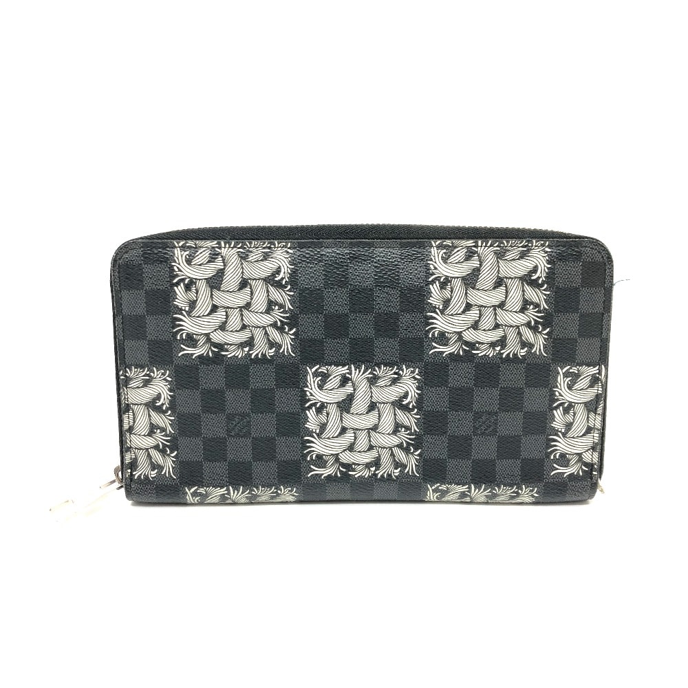 ルイヴィトン LOUIS VUITTON クリストファー ネメス N61214 グラフィット ジッピー オーガナイザー 長財布 ダミエグラフィットキャンバス ブラック