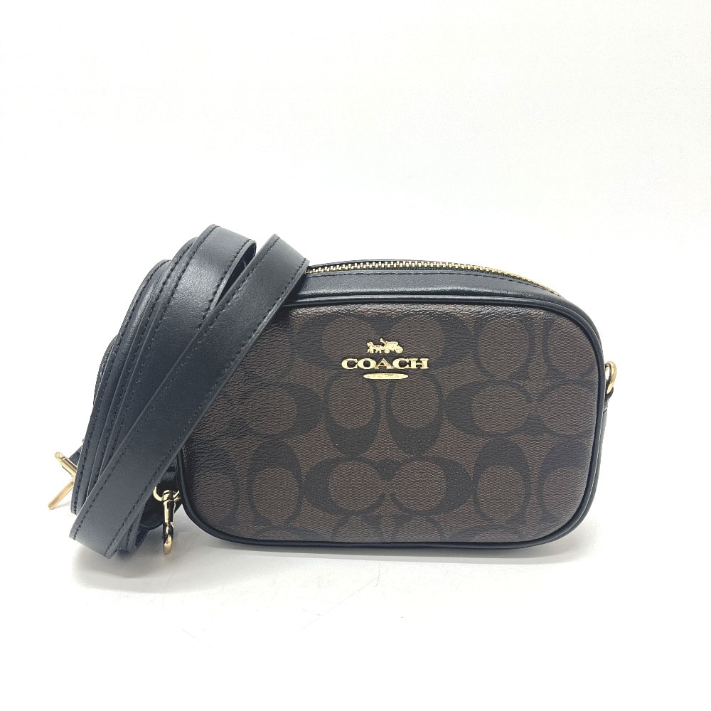 コーチ COACH シグネチャー F79209 コンバーチブル ベルト バッグ カバン ミニバッグ ショルダーバッグ PVC ブラウン 未使用