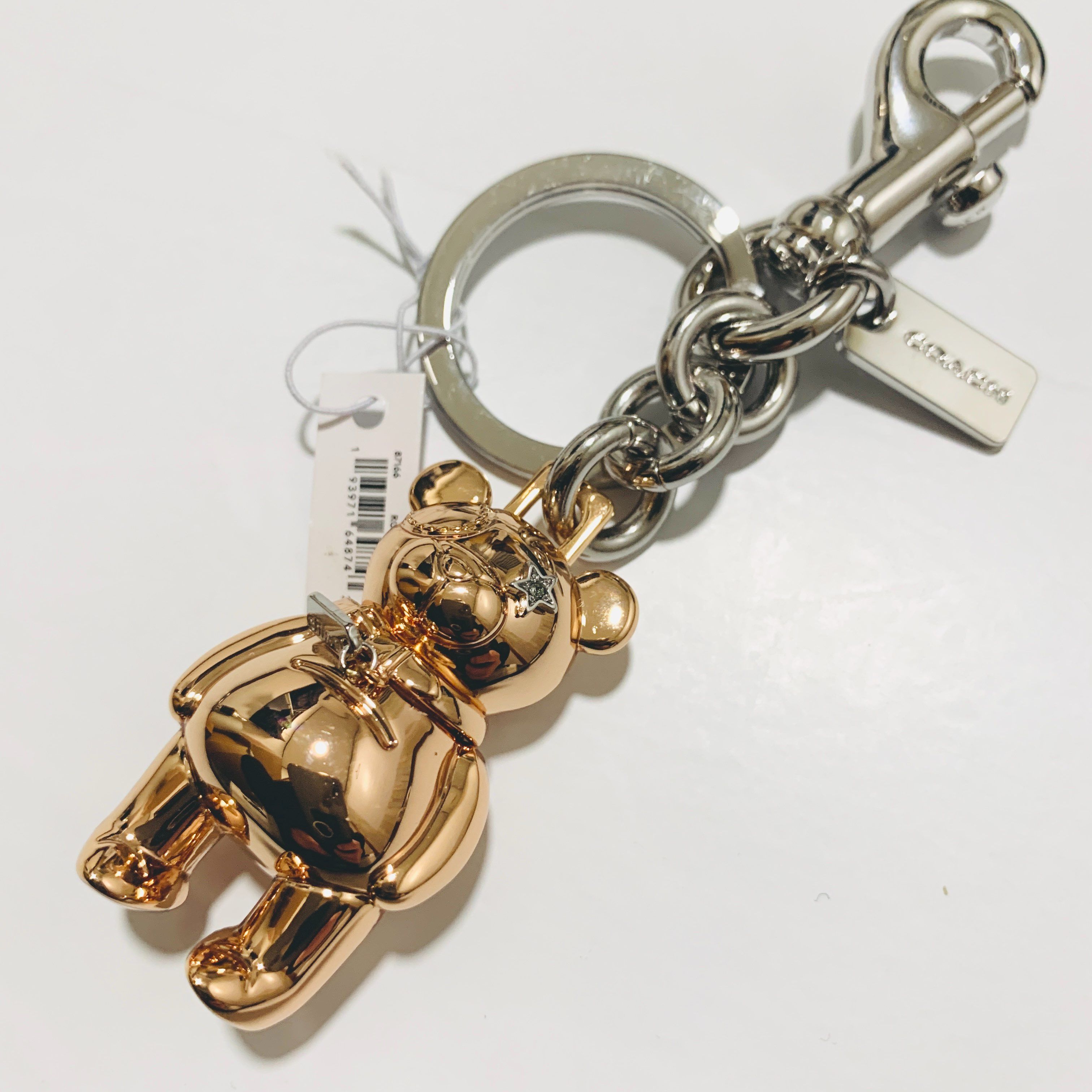 新品未使用★ COACH 3Dベアキーホルダー バッグチャーム