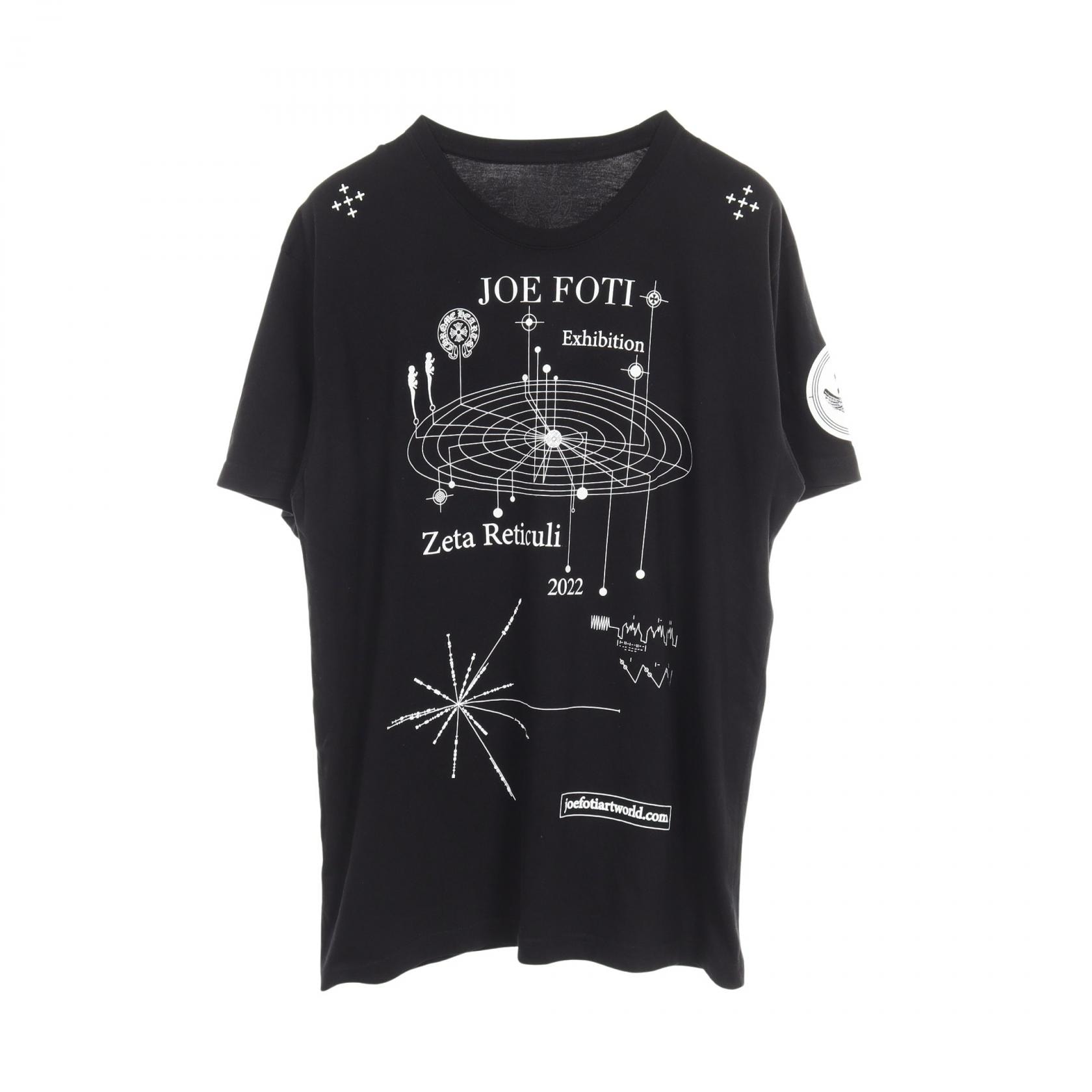 クロムハーツ CHROME HEARTS JOE FOTI EXHIBITION 2022 半袖Tシャツ 衣料品 トップス コットン メンズ ブラック系 【中古】