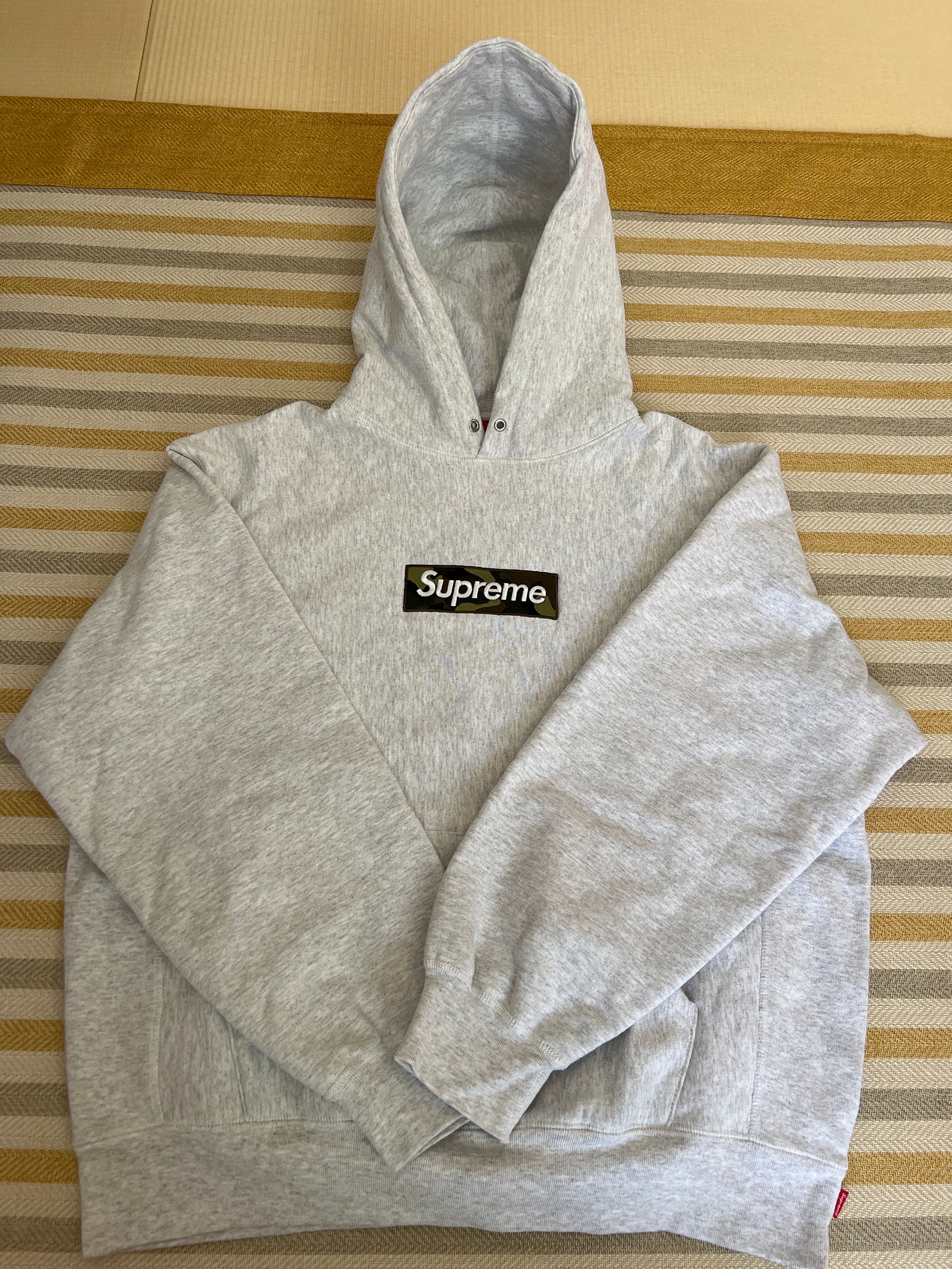 Supreme Box Logo Hooded Sweatshirt "Ash Grey" (23FW)