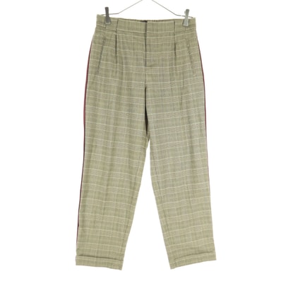 ZARA ザラ トラファルックコレクション Trafaluc collection チェック柄 ロングパンツ S ベージュ系