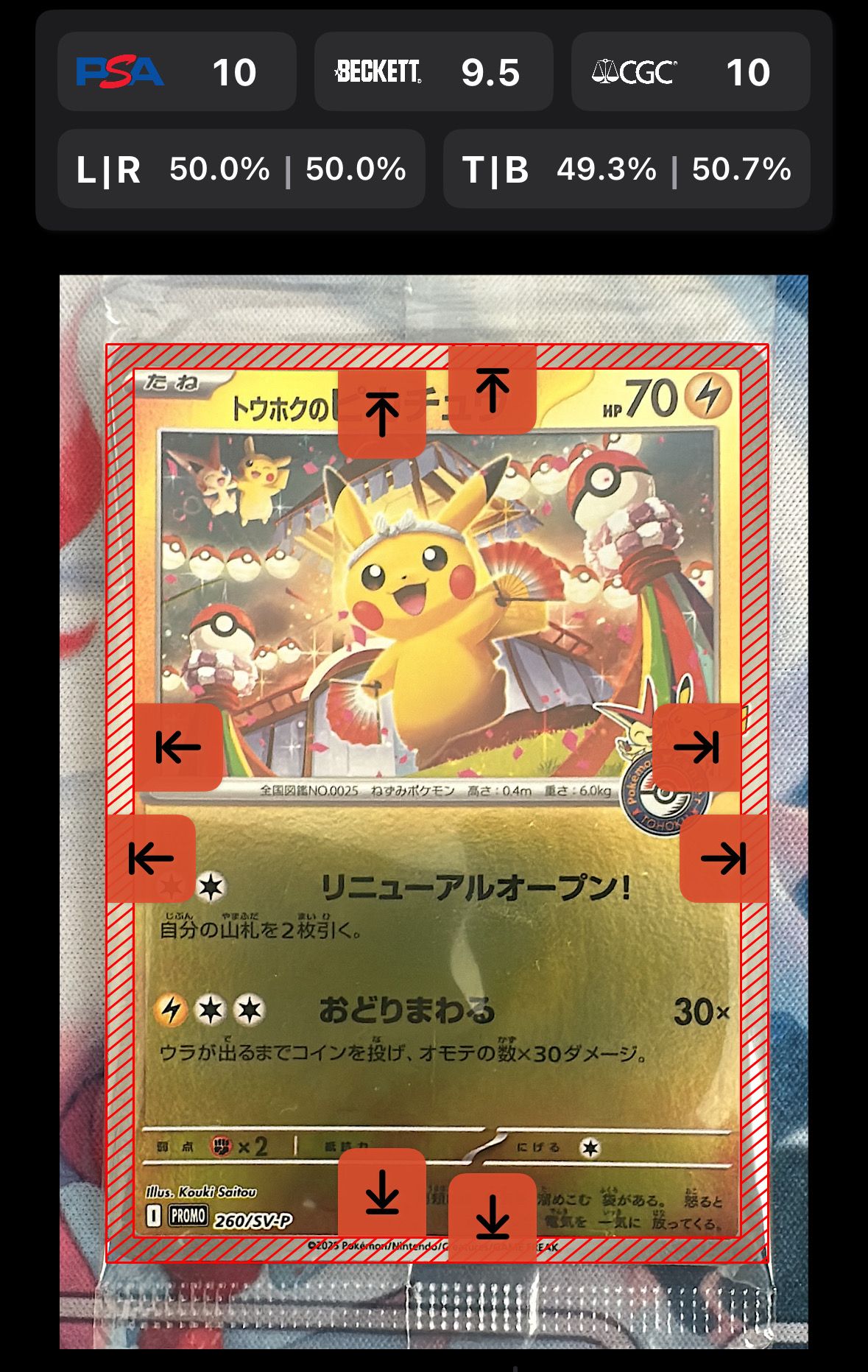 トウホクのピカチュウ P [SV-P 260](スペシャルBOX「ポケモンセンタートウホク」)