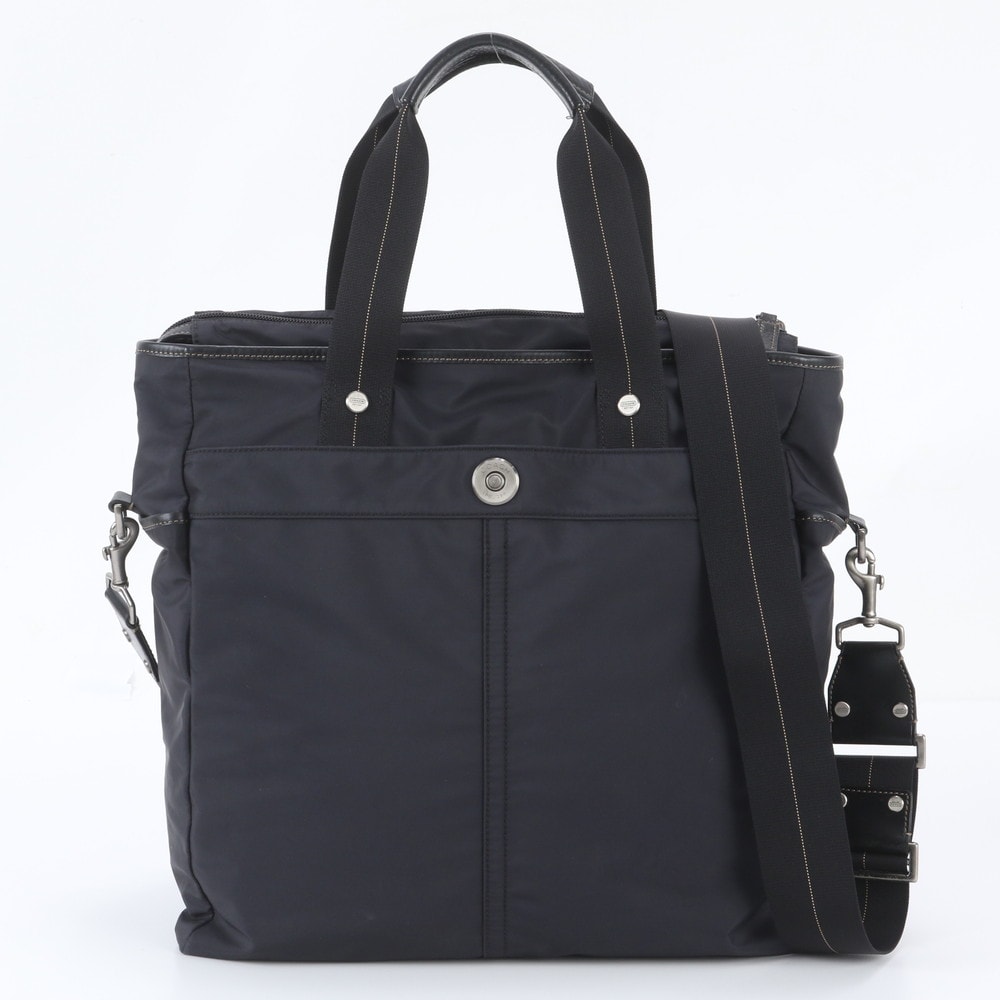 ■美品 コーチ5371 ショルダーバッグ レザー×ナイロン