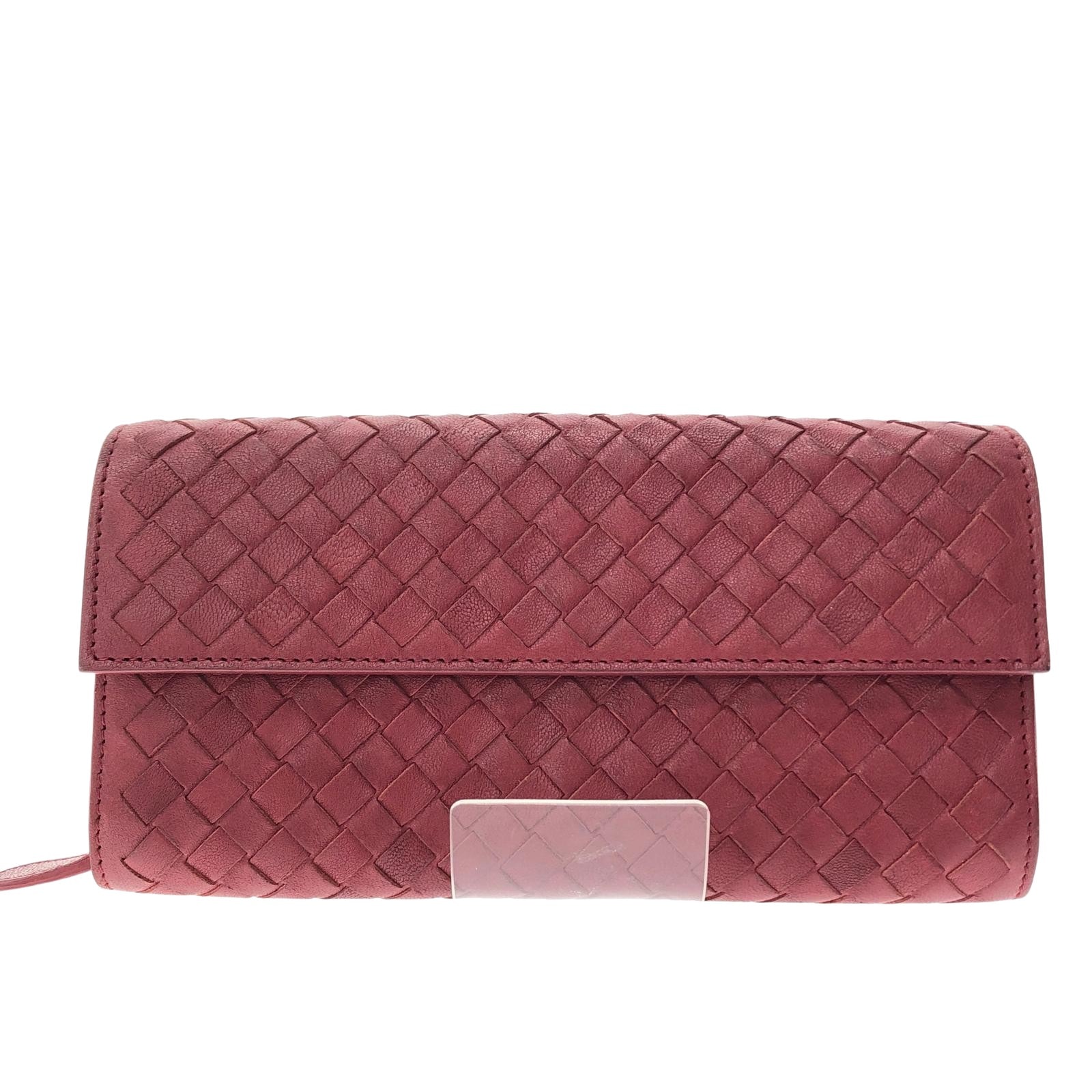 ▼▼BOTTEGA VENETA ボッテガヴェネタ ユニセックス 長財布 イントレチャート 150509 V001N 6411 レッド
