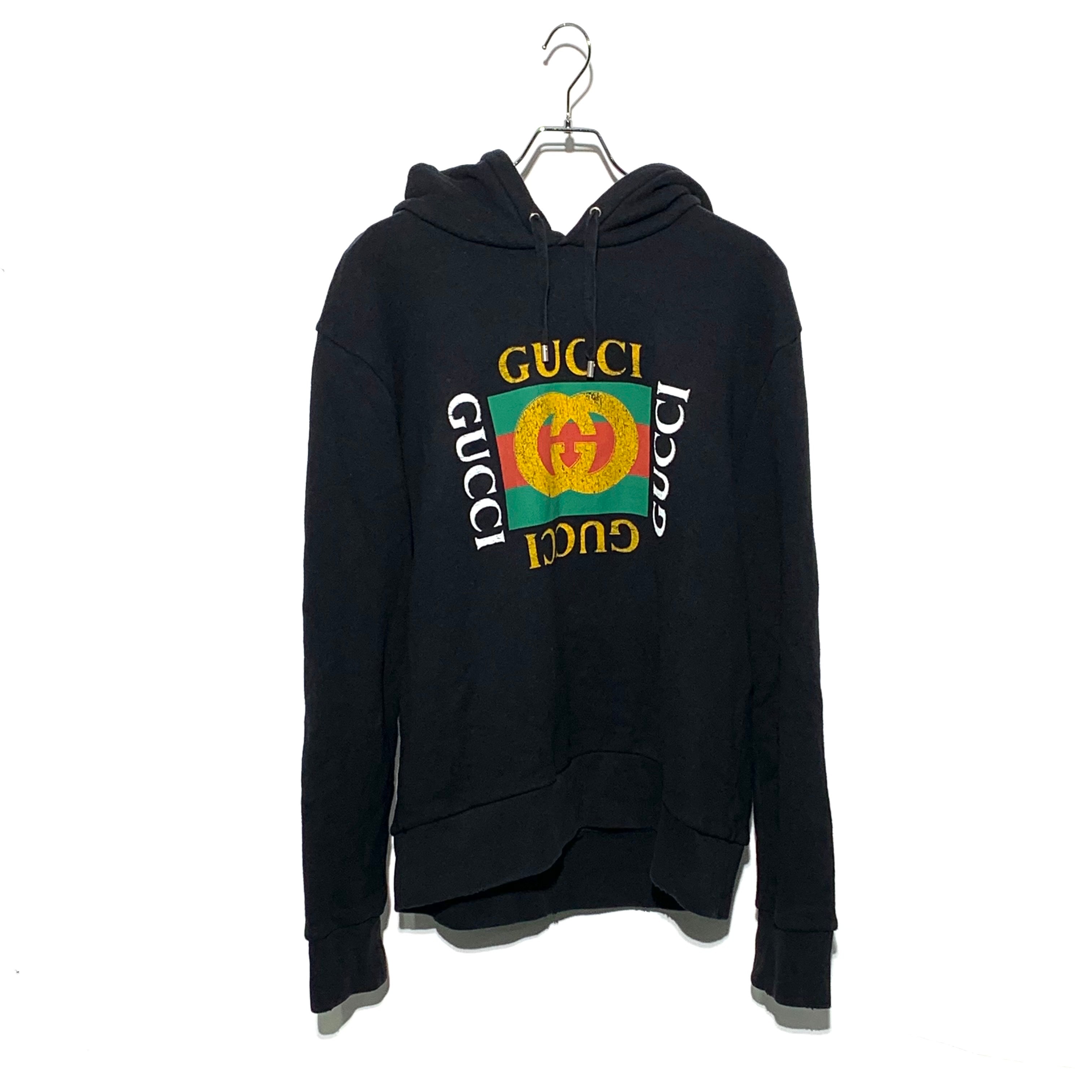 GUCCI Vintage Logo Cotton Sweatshirt "Black"