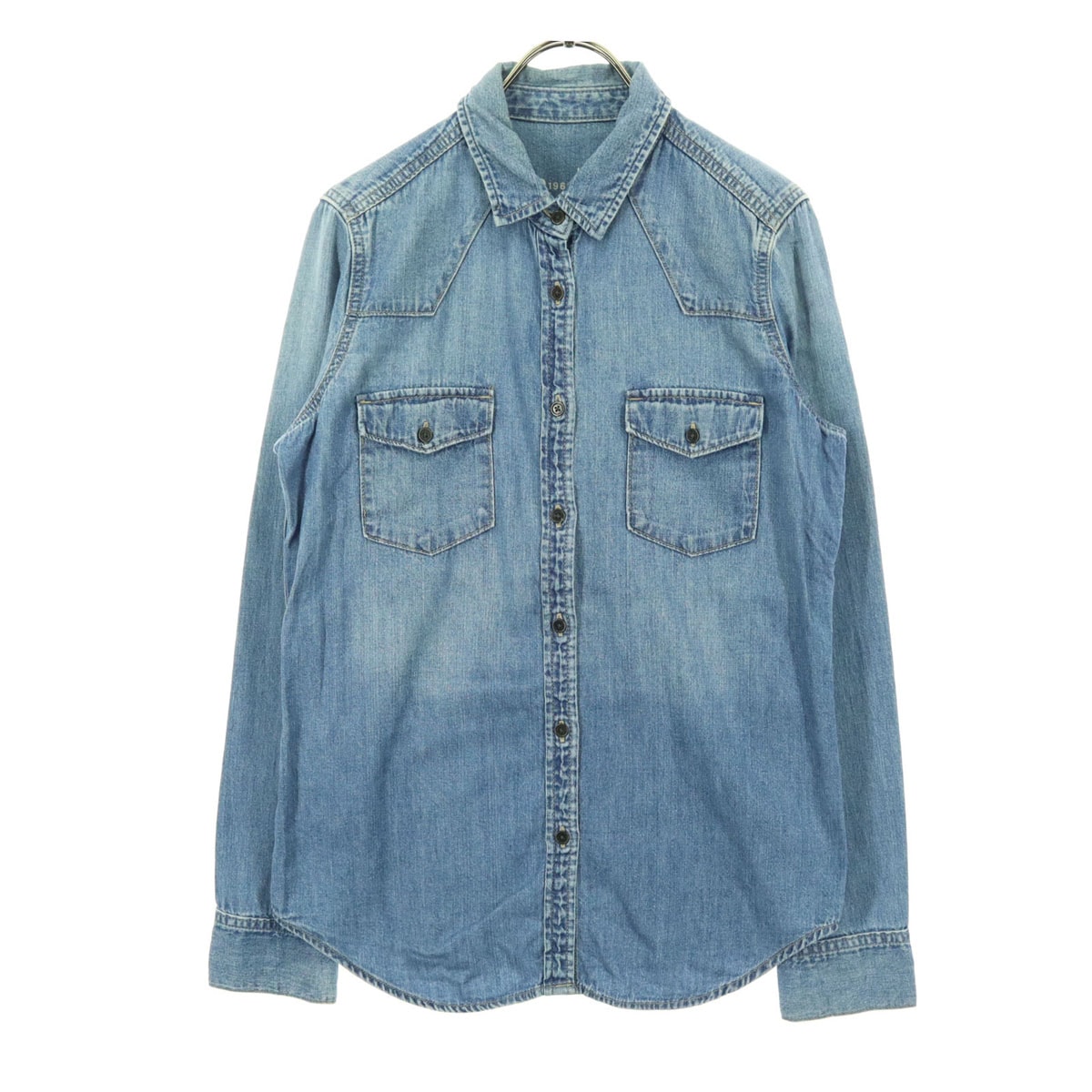 GAP ギャップ 長袖 デニムシャツ S ブルー