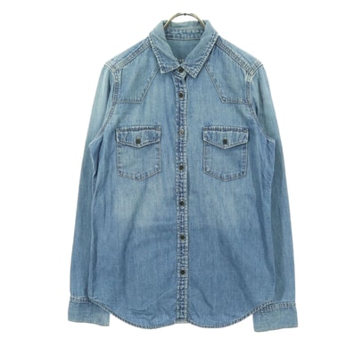 GAP ギャップ 長袖 デニムシャツ S ブルー