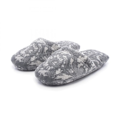 ヴェルサーチ VERSACE BATH SLIPPERS BAROCCO バロッコ サンダル 靴 コットン / カシミヤ レディース グレー系 / ホワイト系 ZSLB000091A08851 1E8 【新品】