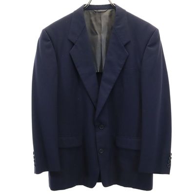 Christian Dior クリスチャンディオール 90s オールド ウールブレンド テーラードジャケット A-5 ネイビー MONSIEUR