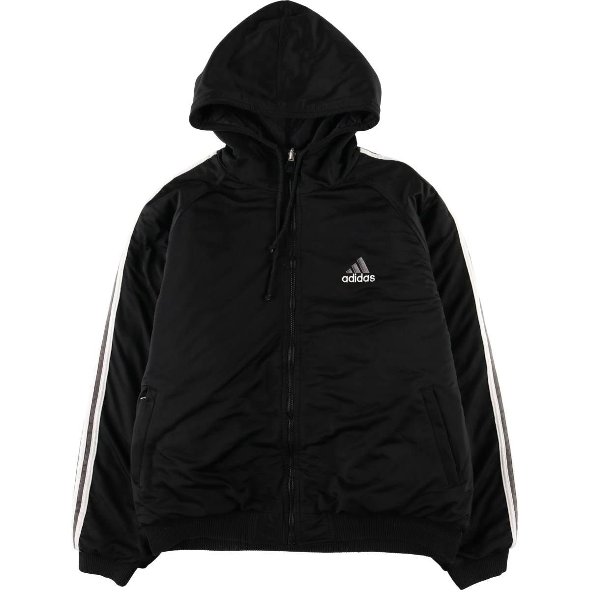 古着 90~00年代 アディダス adidas リバーシブル バックロゴ 中綿パーカー パファージャケット メンズXL相当 ヴィンテージ/eaa600026
