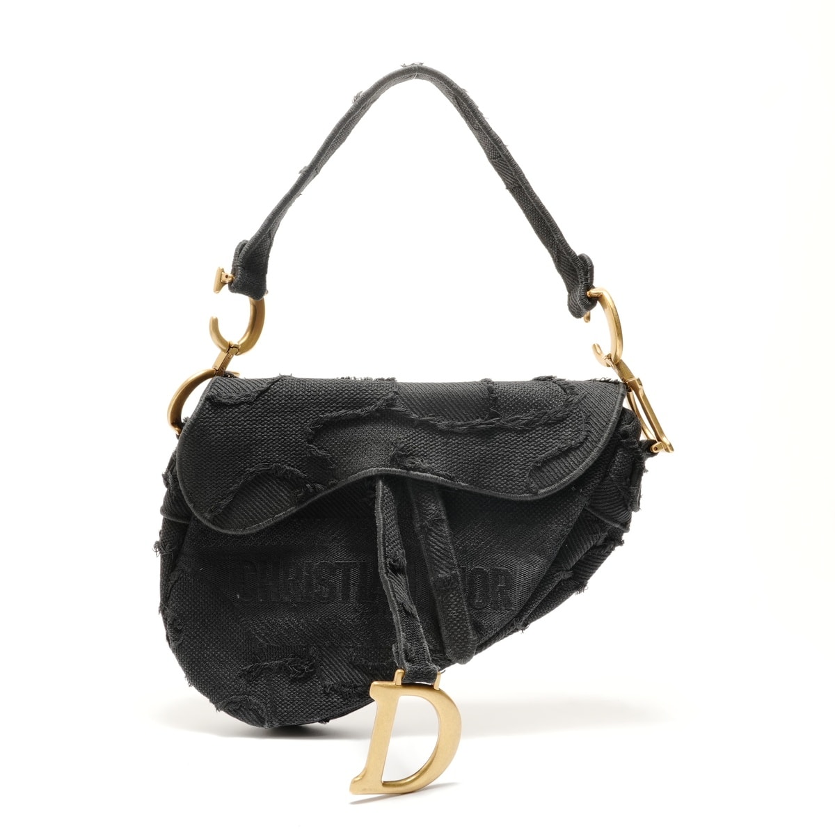 ディオール Dior サドルバッグ カムフラージュ エンブロイダリー ショルダーバッグ【中古】