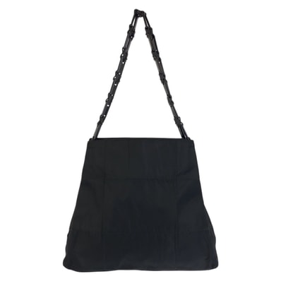 PRADA プラダ テスート 三角ロゴプレート ブラック 黒 ナイロン プラスチック/ ショルダーバッグ 602117 【中古】