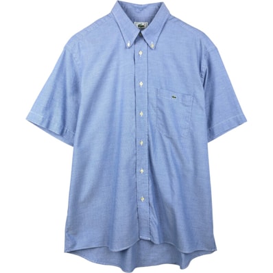 古着 ラコステ LACOSTE フレンチラコステ 半袖 ボタンダウンシャツ フランス製 42 メンズM相当/eaa650786