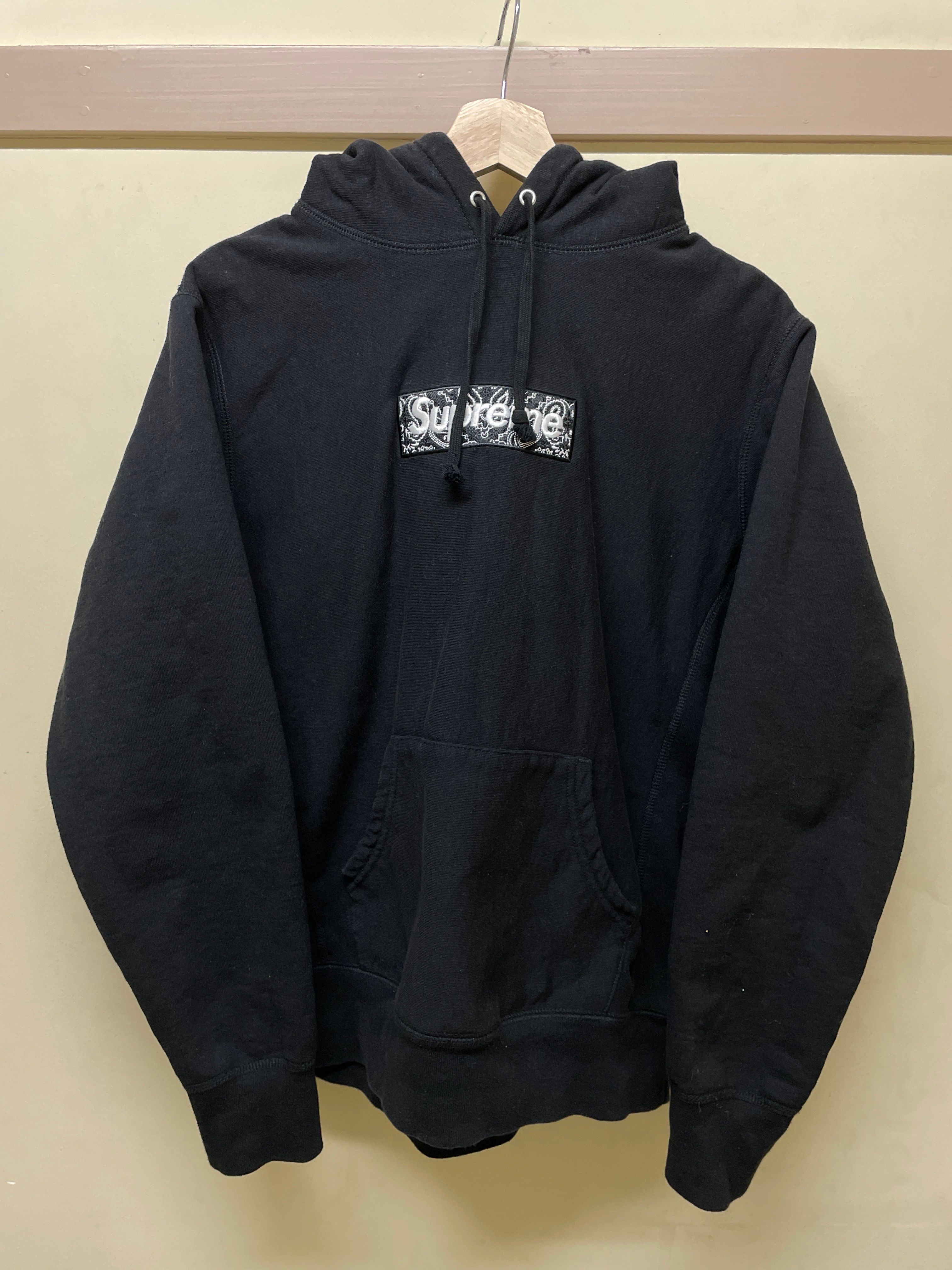 Supreme Bandana Box Logo Hooded Sweatshirt "Black"
