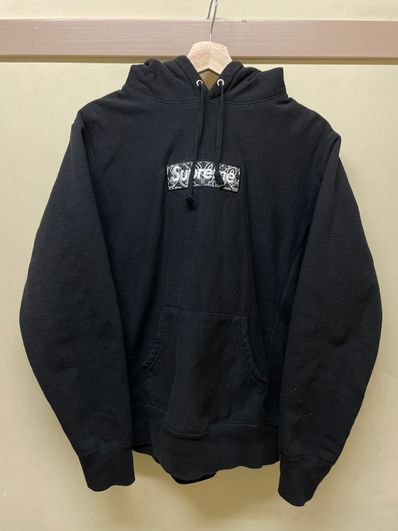 Supreme Bandana Box Logo Hooded Sweatshirt "Black"