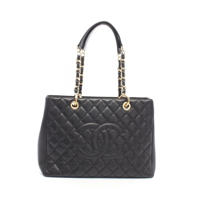 シャネル CHANEL マトラッセ グランドショッピング GST トートバッグ バッグ キャビアスキン(グレインドカーフ) レディース ブラック系 A50995 【中古】