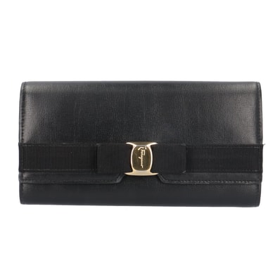サルヴァトーレフェラガモ NEW VARA コンチネンタルウォレット 長財布 レザー 22E008 734541 レディース Salvatore Ferragamo 中古